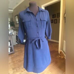 Blue Shirt Dress
